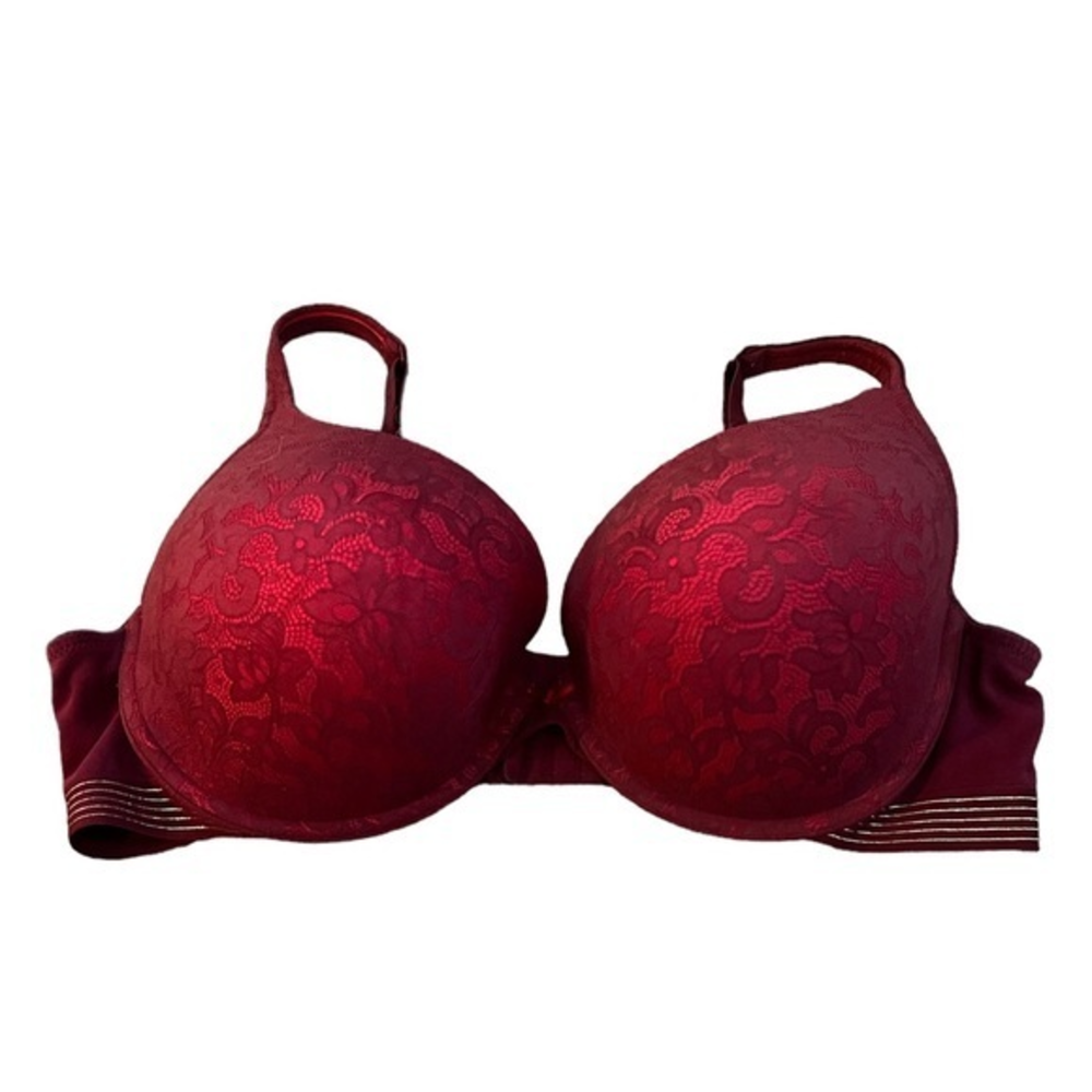 Cacique‎ Women’s Boost Plunge Padded Underwire Bra Maroon Size 46DD